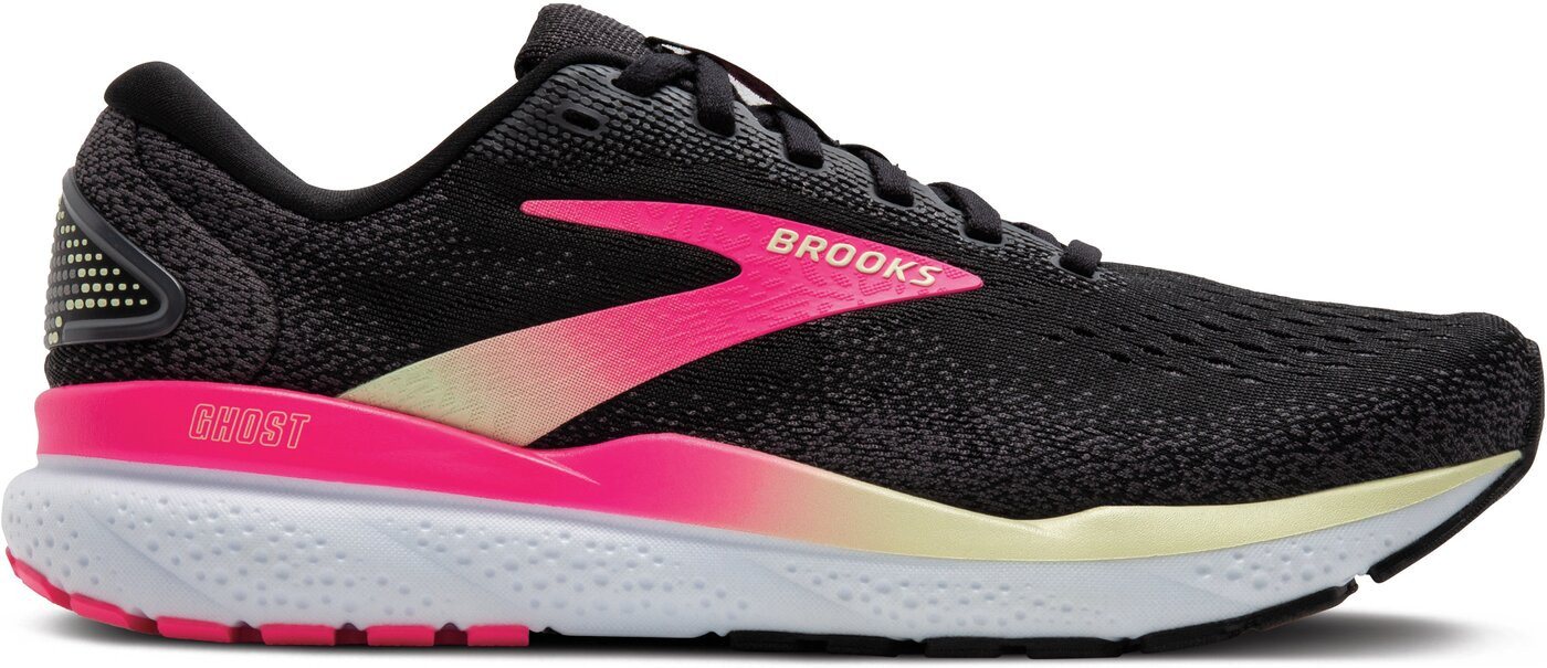 Brooks Ghost 16 BLACK/PINK/YELLOW Laufschuh von Brooks