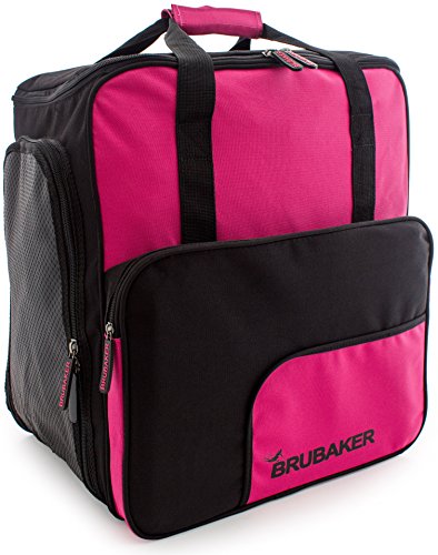 BRUBAKER Skischuhtasche Helmtasche Skischuhrucksack Superfunction Pink Schwarz - Limited Edition - von BRUBAKER