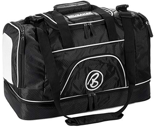 BRUBAKER 'Medium Base' Sporttasche 52 L mit großem Nassfach als Bodenfach + Schuhfach - Schwarz von BRUBAKER