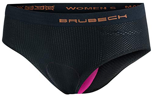 BRUBECK Damen Fahrradunterhose mit Polster | Fahrradslip für Frauen Mädchen | Sportunterhose | anatomische Polsterung | 3D-Struktur | Gr. S | HI10300 von BRUBECK