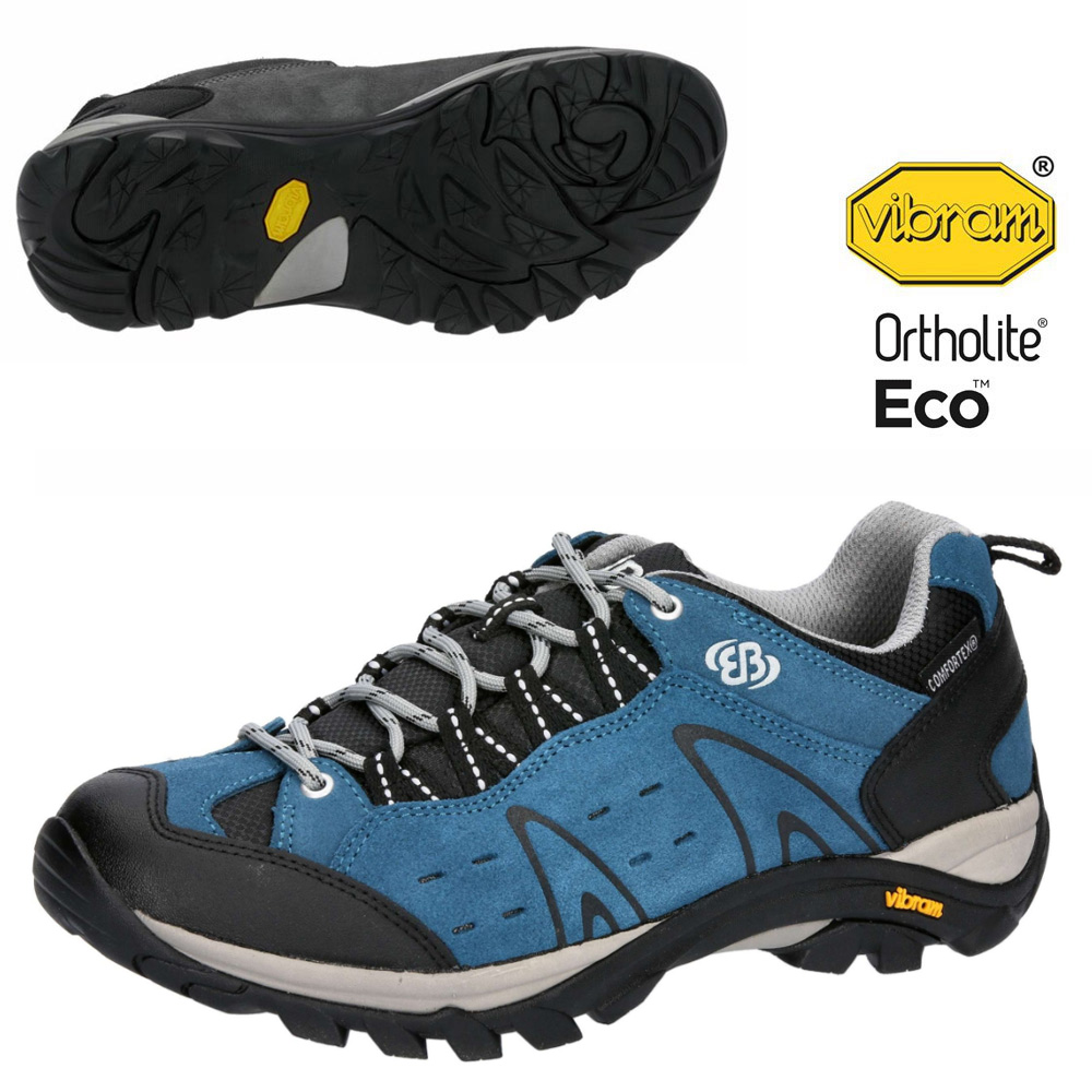 Brütting - Mount Bona Low - Leder Vibram Outdoorschuhe, blau von Brütting