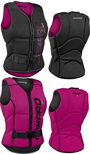 Camaro Comp Damen Slasher Neopren Prallschutz Weste Wakeboard Kite Wasserski Black/Berry (M) von Brunelli