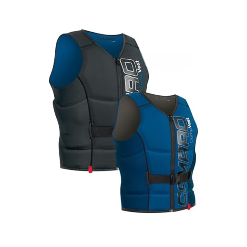 Camaro Comp Slasher Neopren Prallschutz Weste Wakeboard Kite Wasserski Black/Blue (58 (3XL)) von Brunelli