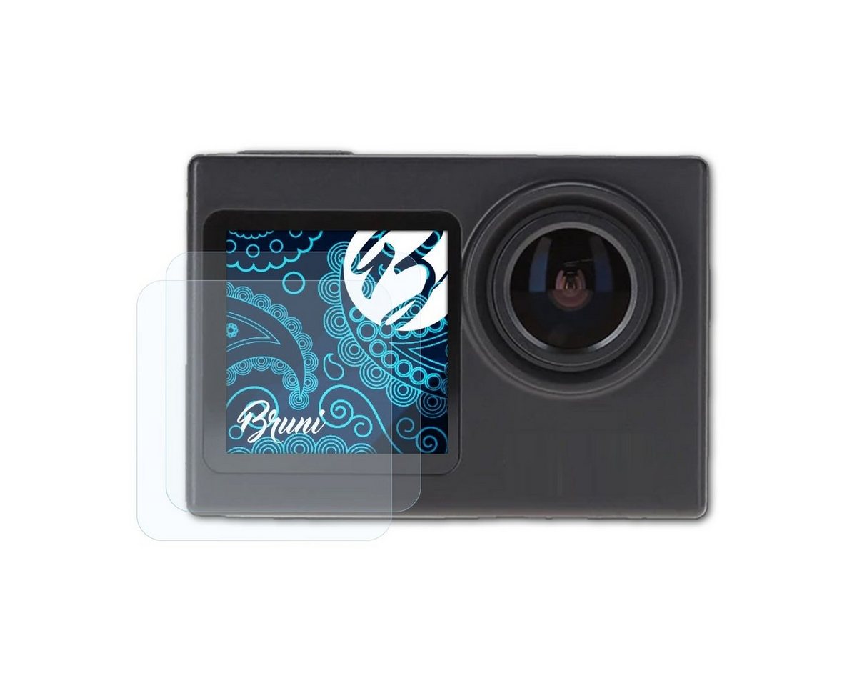 Bruni Schutzfolie Glasklare Displayschutzfolie für Actioncam 7S Plus, (2 Folien), praktisch unsichtbar von Bruni