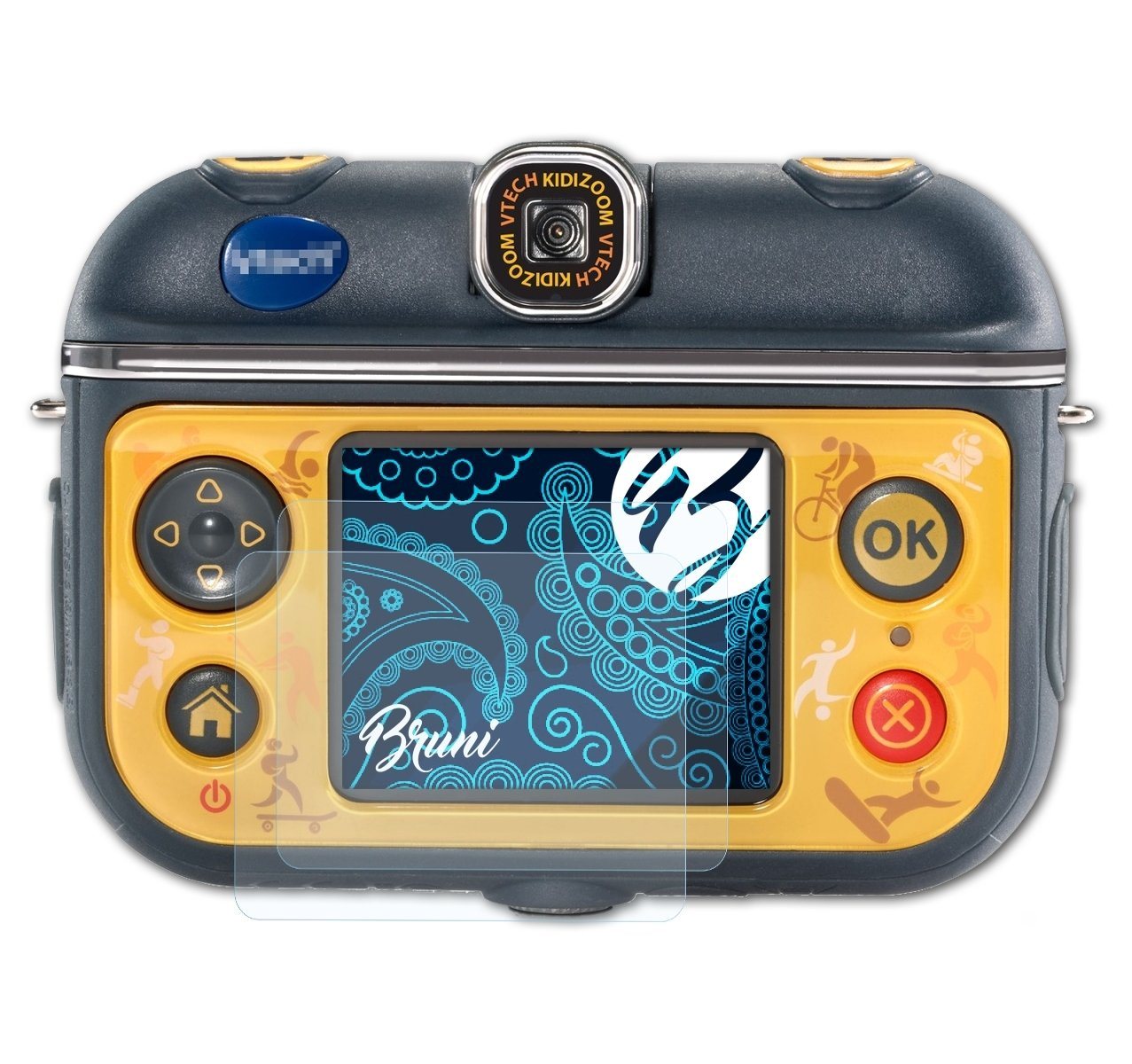 Bruni Schutzfolie für VTech Kidizoom Action Cam 180, (2 Folien), praktisch unsichtbar von Bruni