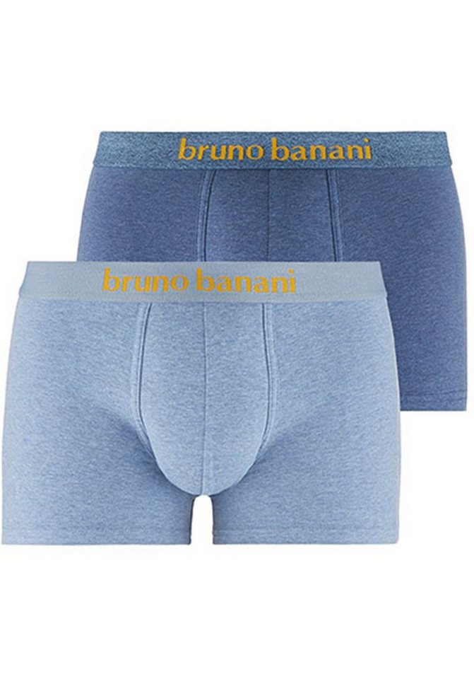 Bruno Banani Boxershorts Short 2Pack Denim Fun (Packung, 2er-Pack) mit melierter Optik von Bruno Banani
