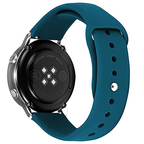 Kompatibel mit Galaxy Watch 3 Armband 45mm Silikon Sportarmband für Damen Herren, Ersatzarmband für Galaxy Watch 3 Armband 22mm Weiches Silikon Einstellbar Uhrenarmband (Blau Grün,22mm) von BrynnShop