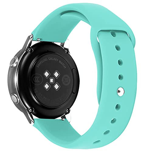 Kompatibel mit Galaxy Watch 3 Armband 45mm Silikon Sportarmband für Damen Herren, Ersatzarmband für Galaxy Watch 3 Armband 22mm Weiches Silikon Einstellbar Uhrenarmband (Minzgrün,22mm) von BrynnShop
