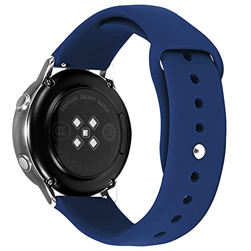 Kompatibel mit Huawei Watch GT2 Armband 42mm Silikon Sportarmband für Damen Herren, Ersatzarmband Weiches Einstellbar 20mm Uhrenarmband für Huawei Watch GT2 42mm (Dunkelblau,20mm) von BrynnShop