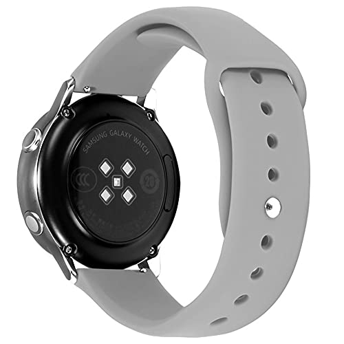 Kompatibel mit Huawei Watch GT2 Armband 42mm Silikon Sportarmband für Damen Herren, Ersatzarmband Weiches Einstellbar 20mm Uhrenarmband für Huawei Watch GT2 42mm (Grau,20mm) von BrynnShop
