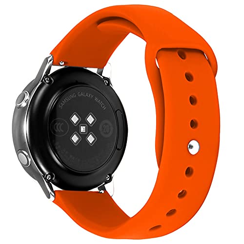 Kompatibel mit Huawei Watch GT2 Armband 42mm Silikon Sportarmband für Damen Herren, Ersatzarmband Weiches Einstellbar 20mm Uhrenarmband für Huawei Watch GT2 42mm (Orange,20mm) von BrynnShop