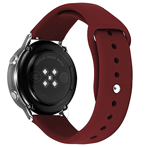 Kompatibel mit Huawei Watch GT2 Armband 42mm Silikon Sportarmband für Damen Herren, Ersatzarmband Weiches Einstellbar 20mm Uhrenarmband für Huawei Watch GT2 42mm (Purpur,20mm) von BrynnShop