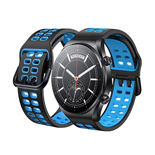 Silikon Armbänder Für Xiaomi Watch S1 / Watch S1 Active Armband Für Herren Damen Sport Weiche Wasserdicht Ersatzband mit Kompatibel mit Xiaomi Watch S1 / Watch S1 Active (blau) von BrynnShop