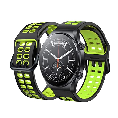 Silikon Armbänder Für Xiaomi Watch S1 / Watch S1 Active Armband Für Herren Damen Sport Weiche Wasserdicht Ersatzband mit Kompatibel mit Xiaomi Watch S1 / Watch S1 Active (grün) von BrynnShop