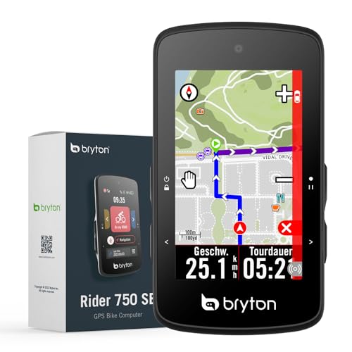 Bryton Rider 750SE 2.8" Farb-Touchscreen GPS Fahrradcomputer mit Offline-EU-Karte und Navigation von Bryton