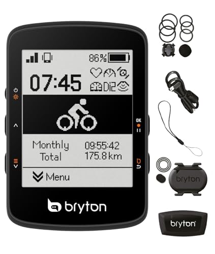 Fahrradcomputer Bryton Rider 460D mit Trittfrequenz und Herzfrequenzgurt von Bryton