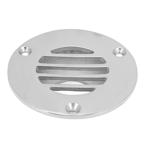 Deck Abfluss, Deckablauf, Edelstahl Silber Rund Drainage Hardware, 20 x 42 x 63 mm Wasserablauf Runder Bodenablauf mit Winkelverbinder Ersatzzubehör für Marineboote und Yachten von Buachois