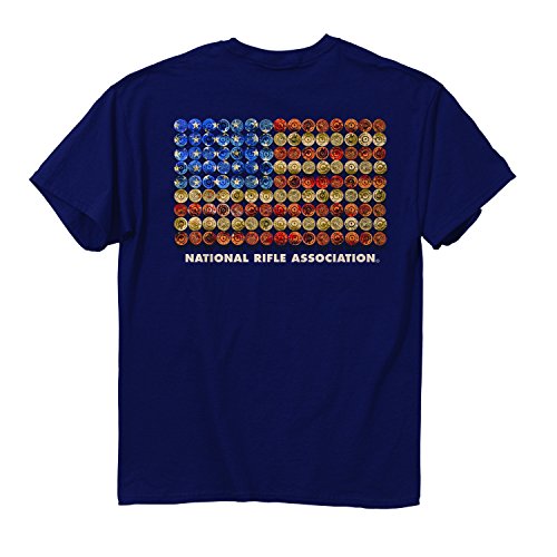 Buck Wear Herren NRA-Shot Gun Flag T-Shirt, Marineblau, Größe XL von Buck Wear