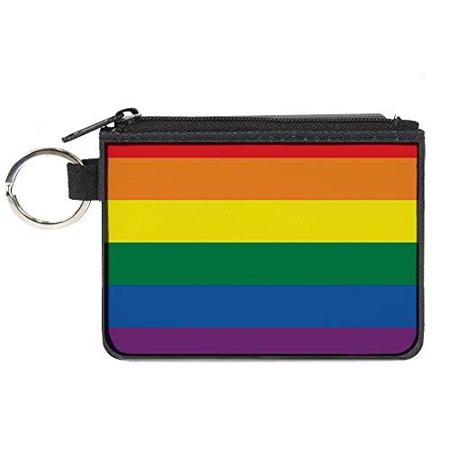 Buckle-Down Geldbörse, Reißverschluss-Clutch, Flagge Pride Rainbow, Canvas, Pride, 11 cm x 8 cm von Buckle-Down