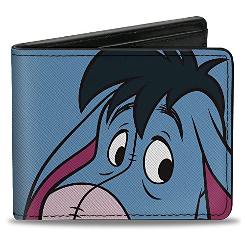 Buckle-Down Geldbörse Bifold PU Winnie Puuh I-Aah Charakter Nahaufnahme Ausdruck und Text, Winnie The Pooh, 4.0" x 3.5", Faltbare Geldbörse von Buckle-Down