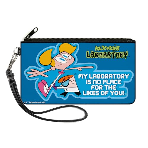 Buckle-Down Warner Bros. Animation Zip Around Wallet Dexters Laboratory No Place For The Likes of You Pose Blues, Canvas, Blau, Large, Casual von Buckle-Down