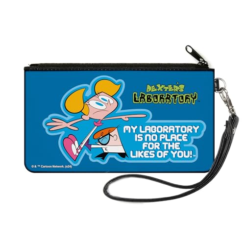 Buckle-Down Warner Bros. Animation Zip Around Wallet Dexters Laboratory No Place For The Likes of You Pose Blues, Canvas, Blau, SMALL, Casual von Buckle-Down