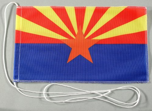 Arizona USA Bundesstaat 15x25 cm Tischflagge in Profi - Qualität Tischfahne Autoflagge Bootsflagge Motorradflagge Mopedflagge von Buddel-Bini