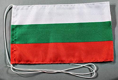 Buddel-Bini Bulgarien 15x25 cm Tischflagge in Profi - Qualität Tischfahne Autoflagge Bootsflagge Motorradflagge Mopedflagge von Buddel-Bini