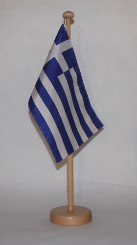 Buddel-Bini Griechenland Tischflagge 15x25 cm in Profiqualität, nur Tischflagge von Buddel-Bini