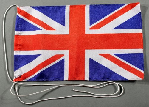 Buddel-Bini Großbritannien Union Jack 15x25 cm Tischflagge in Profi - Qualität Tischfahne Autoflagge Bootsflagge Motorradflagge Mopedflagge von Buddel-Bini