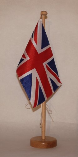 Buddel-Bini Großbritannien Union Jack Tischflagge 15x25 cm in Profiqualität, nur Tischflagge von Buddel-Bini