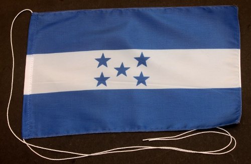 Buddel-Bini Honduras 15x25 cm Tischflagge in Profi - Qualität Tischfahne Autoflagge Bootsflagge Motorradflagge Mopedflagge von Buddel-Bini