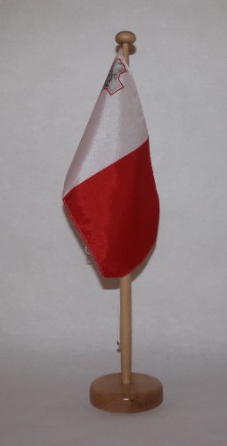 Buddel-Bini Malta Tischflagge 15x25 cm in Profiqualität, nur Tischflagge von Buddel-Bini