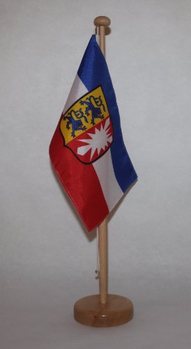 Buddel-Bini Schleswig Holstein mit Wappen Tischflagge 15x25 cm in Profiqualität, nur Tischflagge von Buddel-Bini