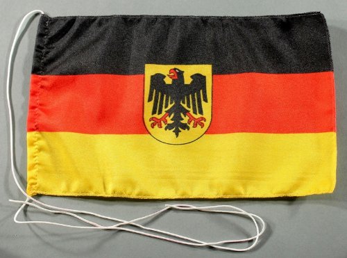 Deutschland Bundesdienstflagge 15x25 cm Tischflagge in Profi - Qualität Tischfahne Autoflagge Bootsflagge Motorradflagge Mopedflagge von Buddel-Bini