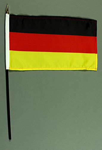 Buddel-Bini Handflagge Tischflagge Deutschland 15x25 cm mit 37 cm Mast aus PVC-Rohr, ohne Ständerfuß von Buddel-Bini