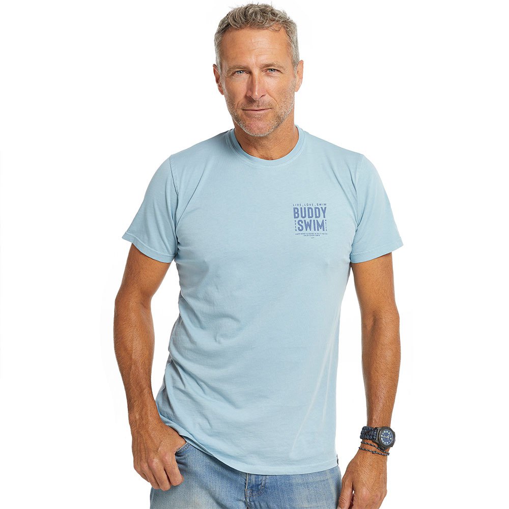 Buddyswim Open Water Short Sleeve T-shirt Blau S Mann von Buddyswim