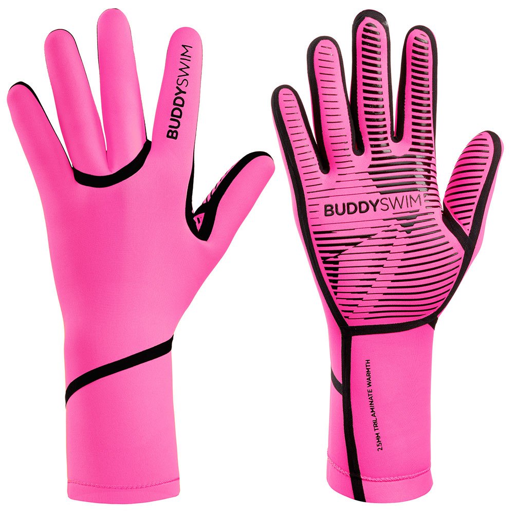 Buddyswim Trilaminate Warmth 2.5 Mm Neoprene Gloves Rosa XL von Buddyswim