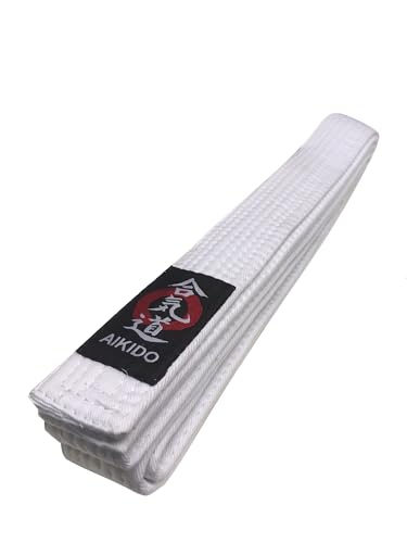 Budodrake Aikidogürtel mit Aikido-Label weiß (280) von Budodrake