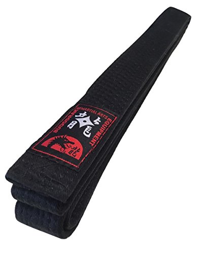 Budodrake Schwarzgurt 4 cm breit, Karate Judo Taekwondo Aikido schwarzer Gürtel (260) von Budodrake