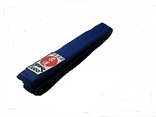 Judogürtel blau mit Judo-Label (330) von Budodrake
