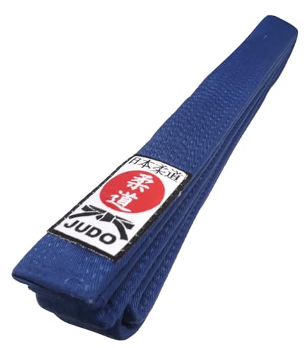 Judogürtel blau mit Judo-Label (350) von Budodrake