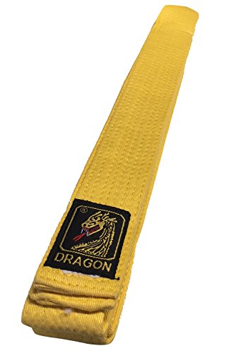 Karategürtel Judogürtel Budogürtel Dragon Gelb 100% Baumwolle (330) von Budodrake