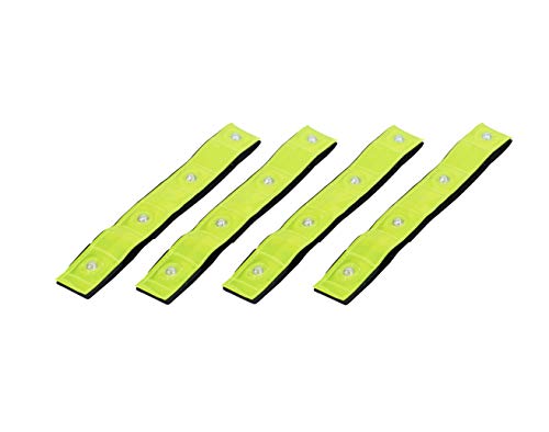 Büchel Unisex – Erwachsene Reflexband mit 4 LEDs, 2 Funktionen: Blink-und Dauerlicht, Neongelb, 50502810-1, gelb, von Büchel