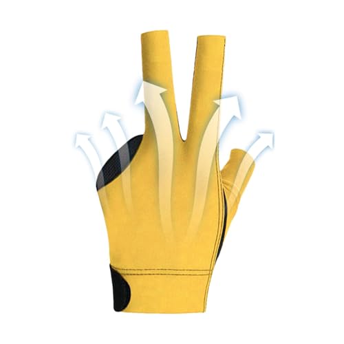 Buerfu 3-Finger-Pool-Handschuhe, atmungsaktive Billard-Pool-Handschuhe - Billard-Sporthandschuhe für die Linke Hand,Dünne und rutschfeste Sporthandschuhe, hochelastische und atmungsaktive von Buerfu