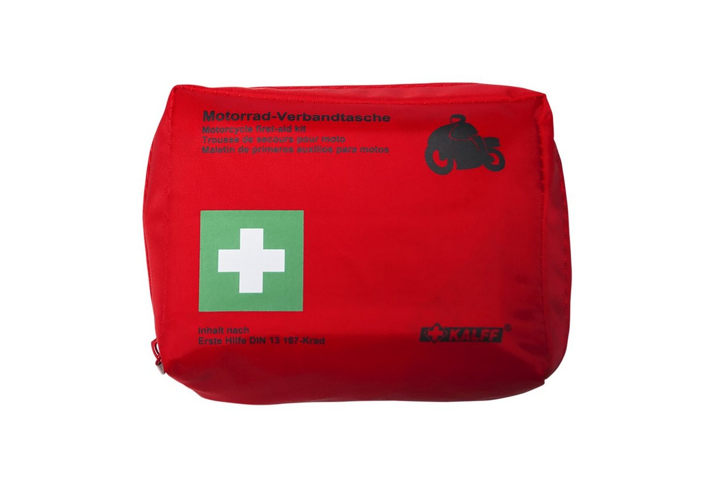 Büse KFZ-Verbandtasche Kalff Motorradverbandtasche Rot (DIN 13167), Erste Hilfe Pack Motorrad Notfalltasche First Aid Kit von Büse