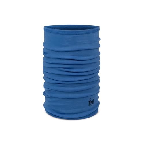 Buff®| Merino Lightweight Multifunktionstuch Junge Mädchen, Multifunktionaler Schal aus 100% Merinowolle, Wandern, Outdoor, Nachhaltig, Leicht, Schlanke Passform, Einheitsgröße, Blau von Buff