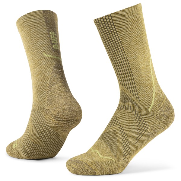 Buff - Dryflx Crew Sock - Laufsocken Gr M - EU: 39-41 beige von Buff