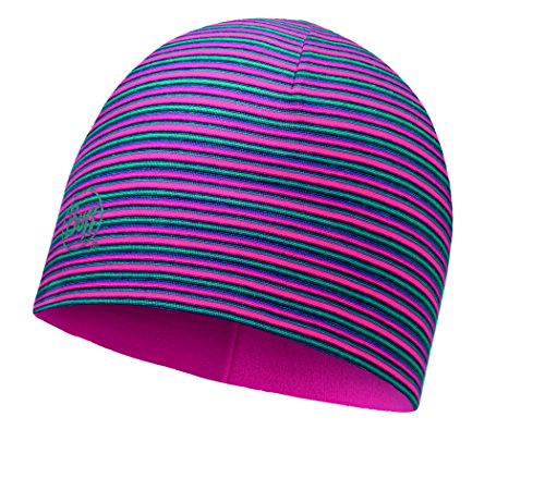 Buff Erwachsene Microfiber und Polar PINK FLUOR Stripes Mütze, One Size von Buff