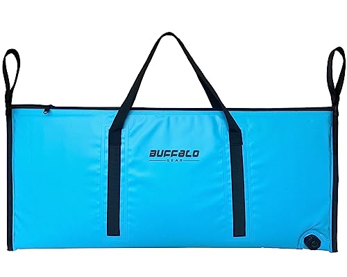 Buffalo Gear Isolierte Fisch-Kühltasche, 101,6 x 45,7 cm, auslaufsichere Fischtötung, große, tragbare, wasserdichte Fischtasche, hält eiskalt länger als 24 Stunden (blau) von Buffalo Gear